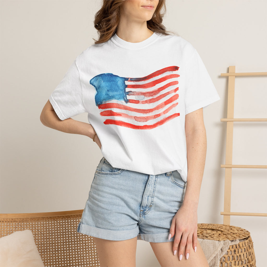 Independence Day Womens Flag T-shirt