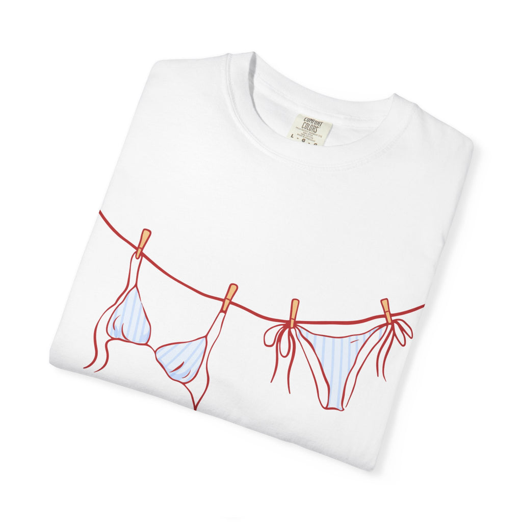 Bikini Line Tee – Playful Laundry Day Graphic T-Shirt