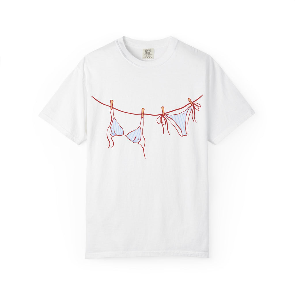 Bikini Line Tee – Playful Laundry Day Graphic T-Shirt